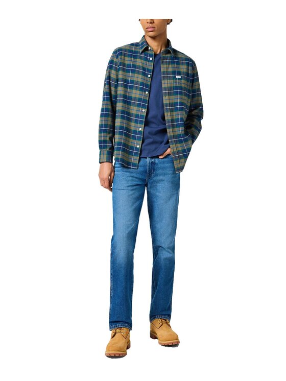Wrangler Wrangler Camicia 112356769 Verde Regular Fit