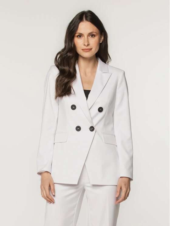 Willsoor Willsoor Marynarka 68132 Biały Regular Fit