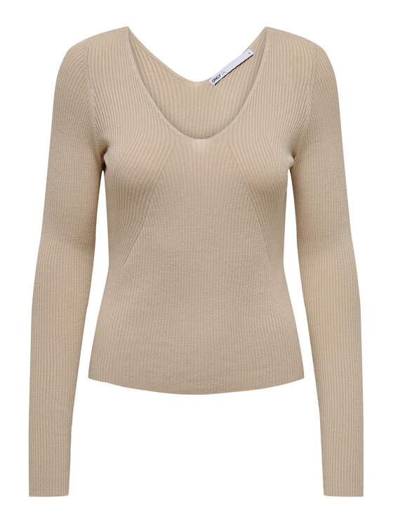 ONLY ONLY Kampsun 15302350 Beež Regular Fit