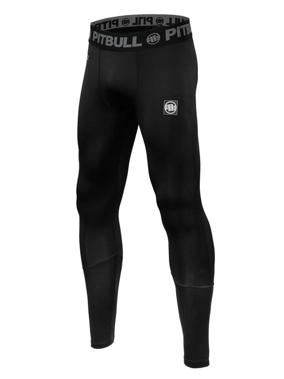 PITBULL PITBULL Legginsy Legginsy sportowe Performance Pro plus New Logo S Czarny Slim Fit