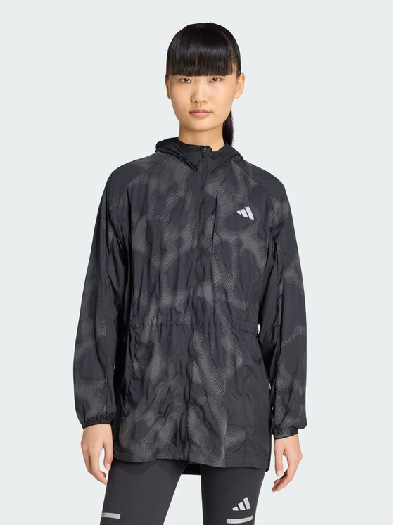 adidas adidas Kurtka do biegania 169469 Czarny Loose Fit