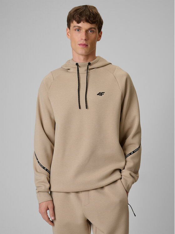 4F 4F Bluza SPORTS CLUB Beżowy Regular Fit