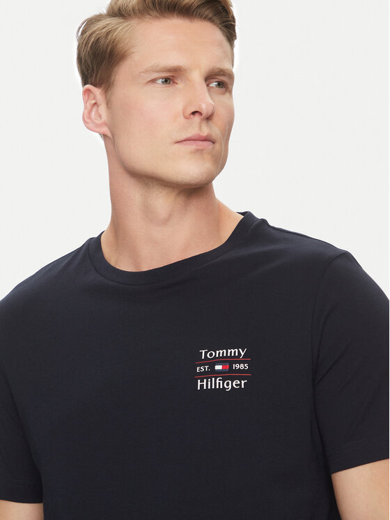 Tommy Hilfiger Tommy Hilfiger Póló Stack MW0MW38622 Sötétkék Regular Fit