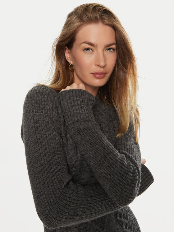 Guess Guess Трикотажна сукня Serena W4BK17 Z3HW0 Сірий Regular Fit