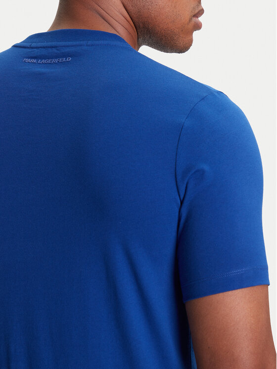 KARL LAGERFELD KARL LAGERFELD Marškinėliai 755710 553224 Mėlyna Slim Fit