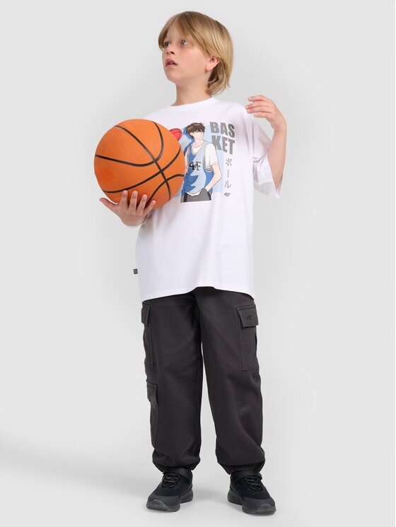 4F 4F T-Shirt 4FJRAW25TTSHM3062-10S Biały Oversize