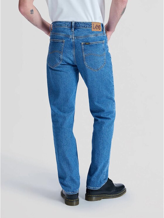 Lee Lee Jeansy 112368702 Niebieski Loose Fit