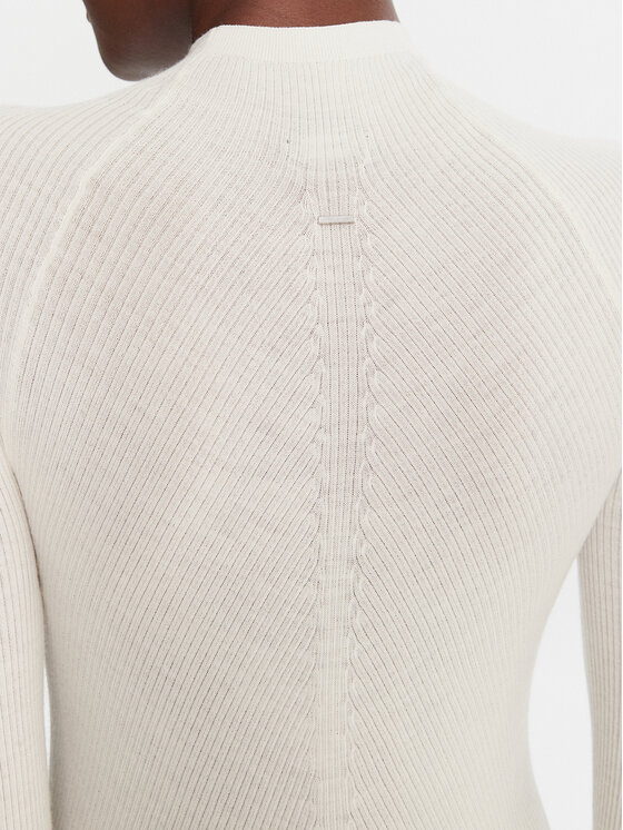 BOSS BOSS Rollkragenpullover Foliora 50549166 Creme Slim Fit