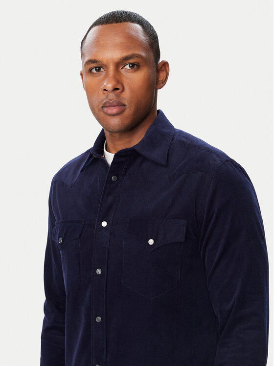 Tommy Hilfiger Tommy Hilfiger Πουκάμισο Western Corduroy MW0MW45647 Σκούρο μπλε Regular Fit