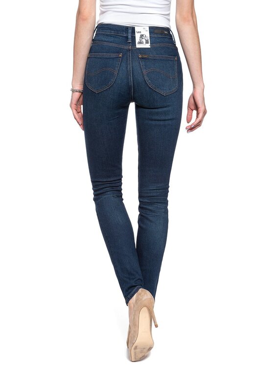 Lee Lee Jeansy SCARLETT HIGH Niebieski Skinny Fit