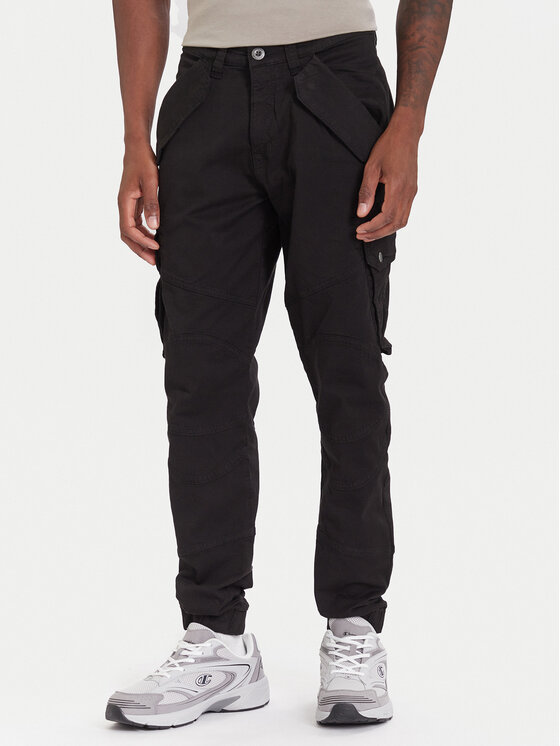 Alpha Industries Alpha Industries Pantaloni din material Combat 126215 Negru Slim Fit
