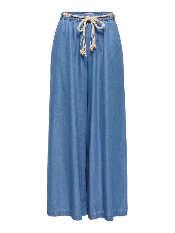 ONLY ONLY Hlače Bea Hw 15375507 Plava Wide Leg