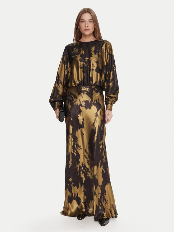 LOLA CASADEMUNT LOLA CASADEMUNT Coctailkleid MF2516002 Goldfarben Regular Fit