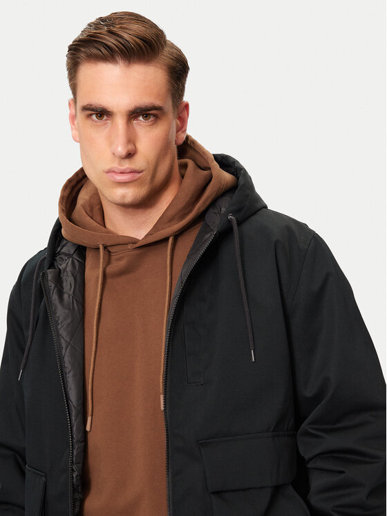 DC DC Демісезонна куртка Escalate ADYJK03177 Чорний Regular Fit