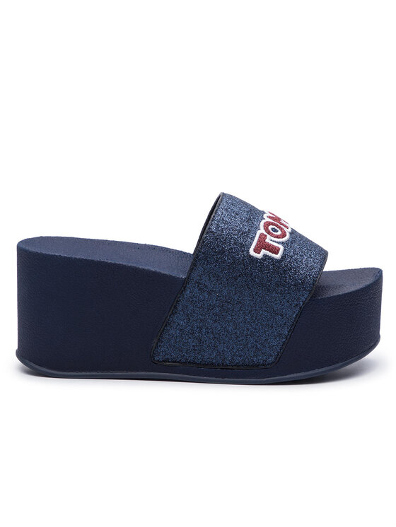 tommy hilfiger glitter sliders