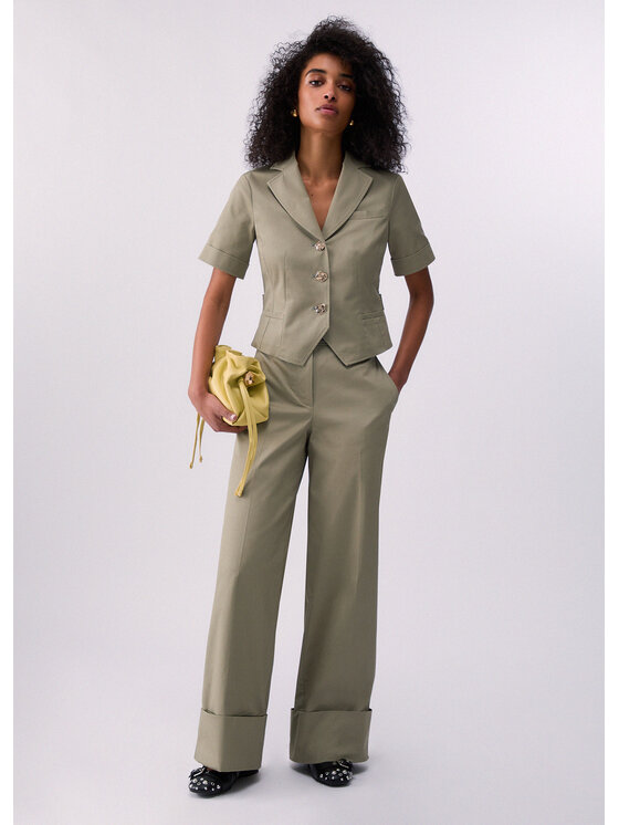 Liu Jo Liu Jo Pantaloni di tessuto CA6112T4691P9639 Verde Regular Fit