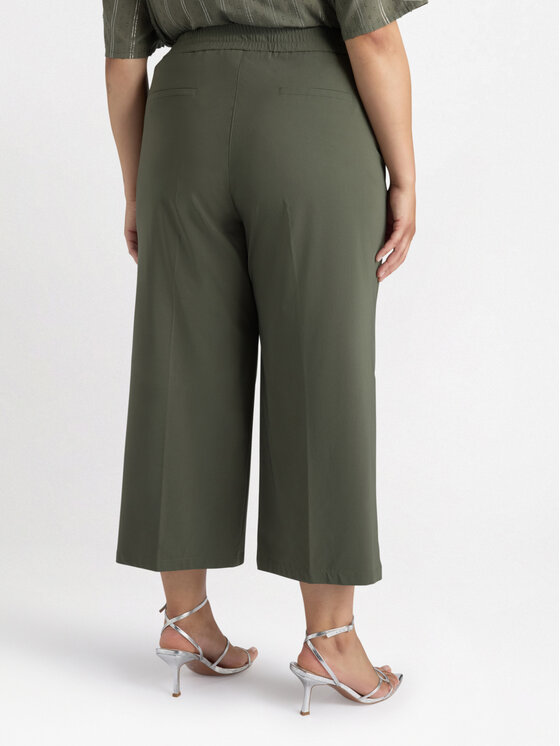 Fiorella Rubino Fiorella Rubino Pantaloni di tessuto P148L002131N035 Verde Cropp Fit