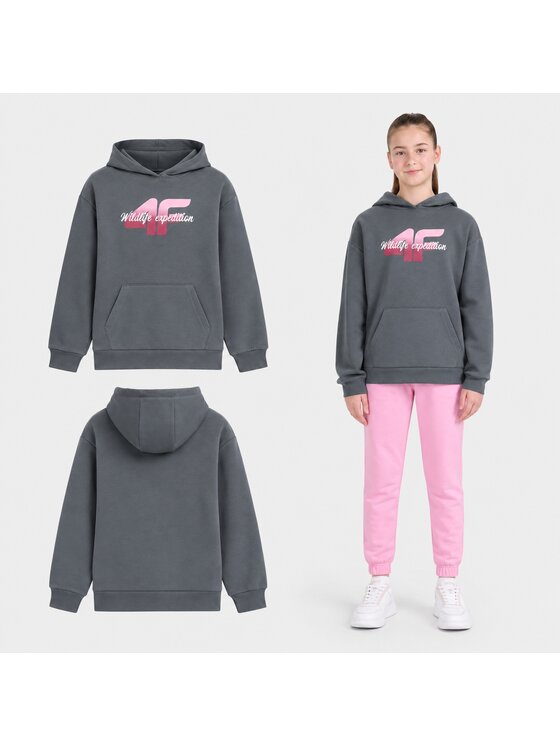 4F 4F Bluza 4FJWSS26TSWSF2270 Szary ciemny Active Fit