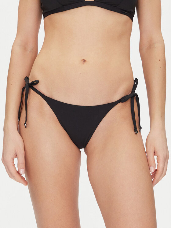 Calvin Klein Swimwear Calvin Klein Swimwear Bikini partea de jos String Side Tie KW0KW02704 Negru