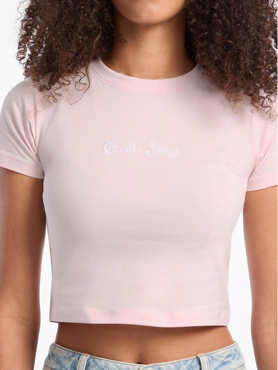 Guess Jeans Guess Jeans T-Shirt 177411 Růžová Classic Fit