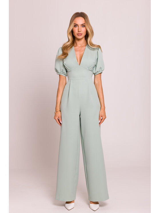 Made of Emotion Made of Emotion Jumpsuit M852 Verde Sexy Straight Fit