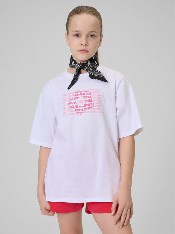 4F 4F T-Shirt THE COLOR'S ENERGY Biały Loose Fit