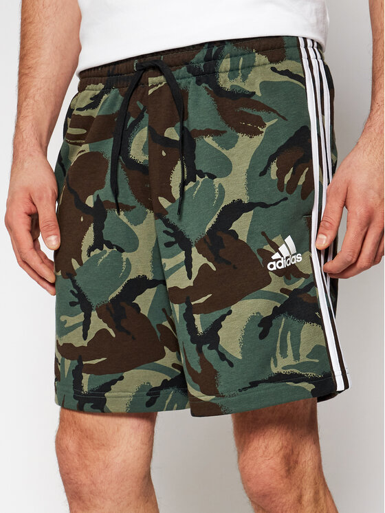 adidas Sport rövidnadrág Essentials French Terry Camouflage GK9621 Zöld  Regular Fit • Modivo.hu