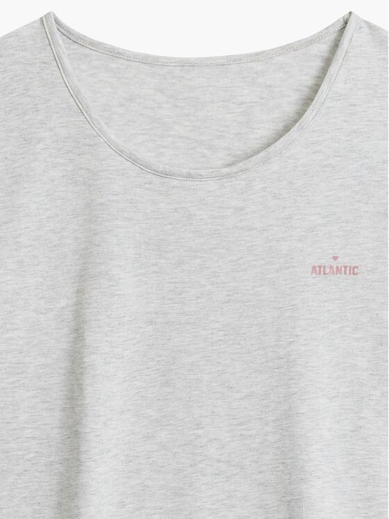 Atlantic Atlantic Piżama Kratka Szary Regular Fit