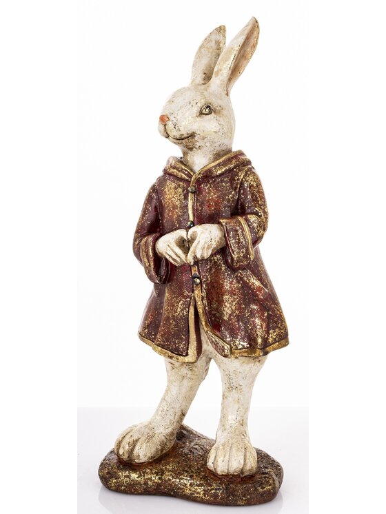 MIAhome MIAhome Figurka królik MALJUNA-2 w płaszczu z kapturem Kolorowy