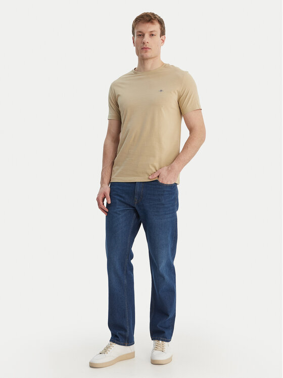 Gant Gant T-särk Shield 2003185 Beež Slim Fit