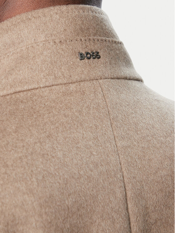 BOSS BOSS Płaszcz wełniany H-Hyde-SU-264 50571853 Brązowy Slim Fit