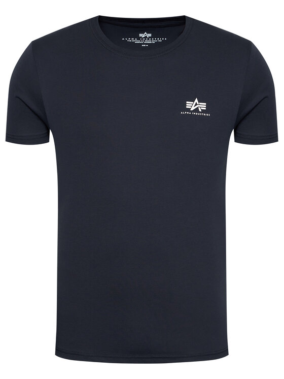 Alpha Industries Alpha Industries T-Shirt Basic T Small Logo 188505 Granatowy Regular Fit