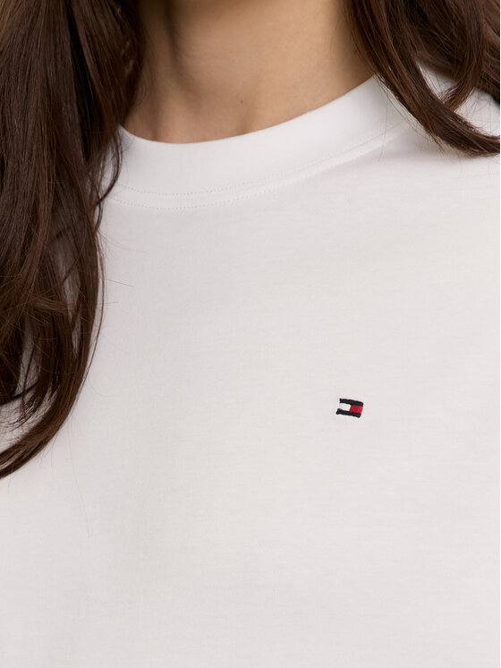 Tommy Hilfiger Tommy Hilfiger T-krekls Modern Flag WW0WW43597 Balts Relaxed Fit