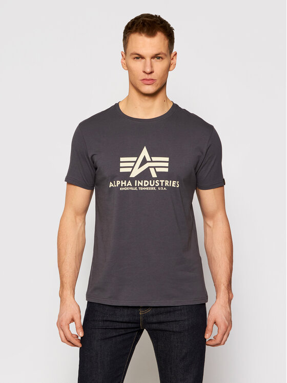 Alpha Industries Alpha Industries Tričko Basic 100501 Sivá Regular Fit