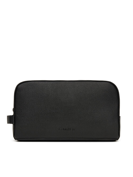 Geantă pentru cosmetice Calvin Klein Micropebble Washbag/Dopp Kit LV04D1036G Negru