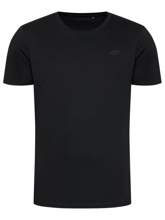 4F 4F T-Shirt NOSH4-TSM003 Czarny Regular Fit
