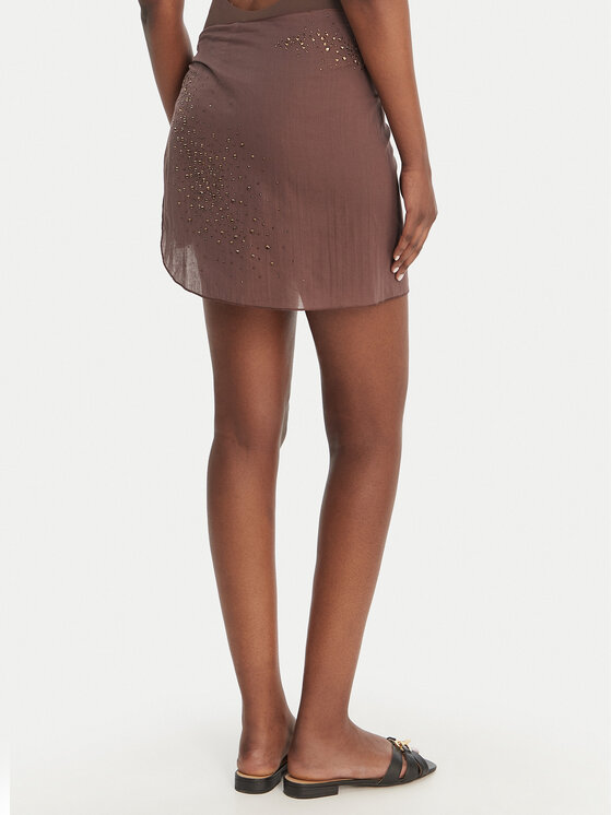 Guess Guess Φούστα mini E6GZ15 WO080 Καφέ Regular Fit