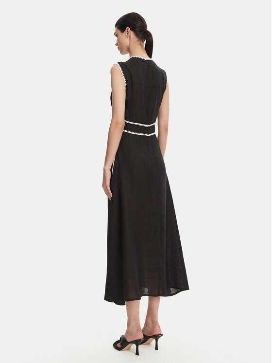 ICONA ICONA Rochie de vară RP5LE007 Negru Regular Fit