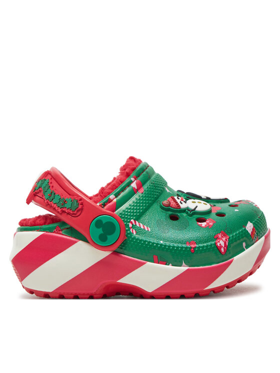 Crocs Ciabatte Classic Mickey Xmass Lined Clog T 210815 Verde, taglia : 22_23