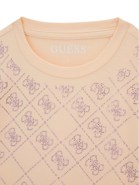 Guess Guess Tričko J6GI05 K6YW4 Svetlo oranžová Boxy Fit