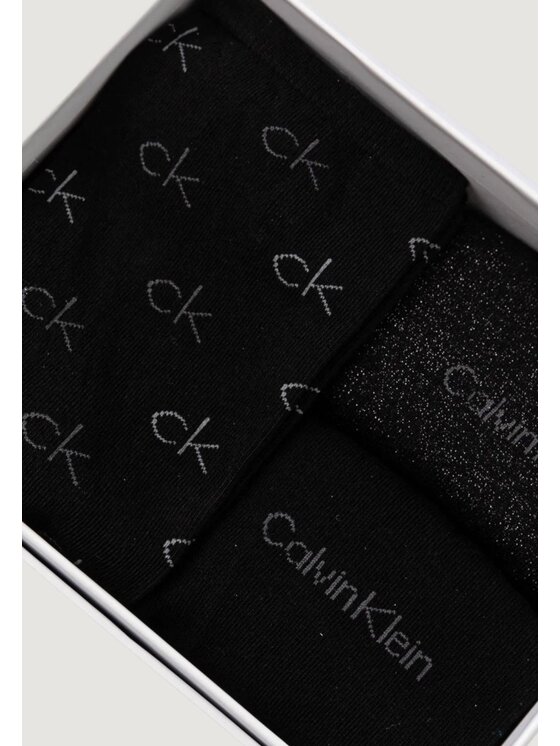 Calvin Klein Calvin Klein Calzini corti SOCK 3P LUREX LOGO GI Nero