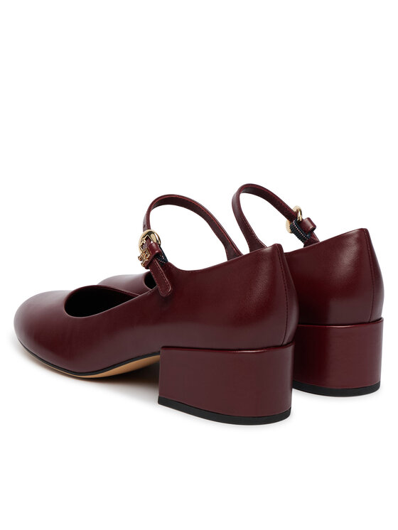 Tommy Hilfiger Tommy Hilfiger Γοβάκια Heeled Maryjane Buckle FW0FW09347 Μπορντό