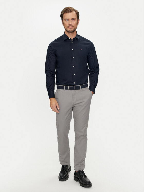 Tommy Hilfiger Tommy Hilfiger Košile MW0MW35810 Tmavomodrá Regular Fit