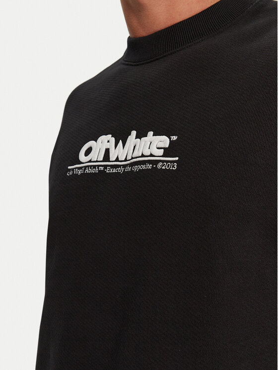 Off-White Off-White Majica dugih rukava OMBA057S23FLE0021001 Crna Regular Fit