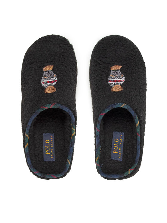 Polo Ralph Lauren Polo Ralph Lauren Παντόφλες Σπιτιού Charlotte Scuff Bear RF103286 Μαύρο