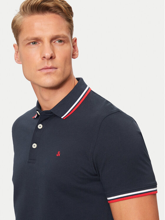 Jack&Jones Jack&Jones Polo Paulos 12136668 Tamnoplava Slim Fit