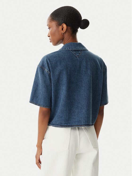 Tommy Jeans Tommy Jeans Jeans srajca DW0DW22216 Modra Relaxed Fit