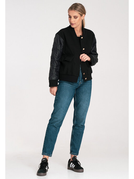 FIGL FIGL Kurtka bomber M1097 Czarny Regular Fit