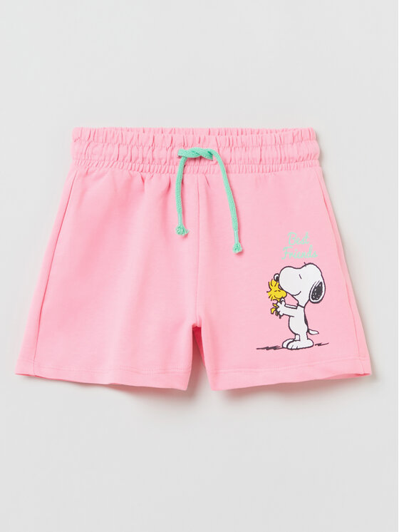 OVS Pantalon scurți din material 1759688 Roz Regular Fit