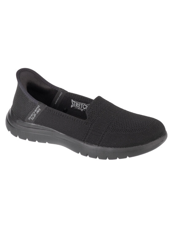 Skechers Skechers Półbuty Skechers Slip-Ins On The Go Flex - Camellia Czarny